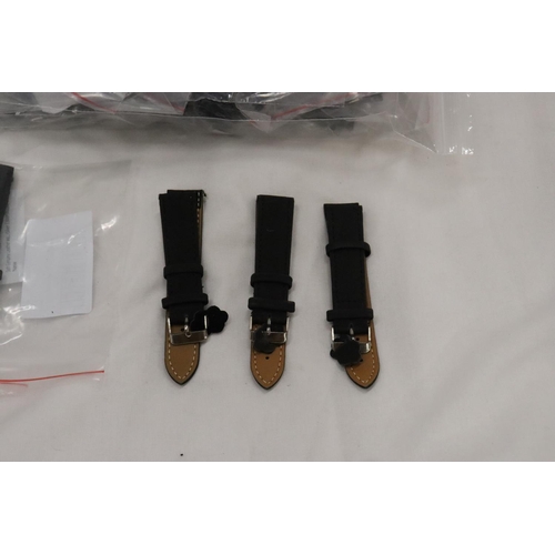 206 - A LARGE QUANTITY OF LEATHER WATCH STRAPS