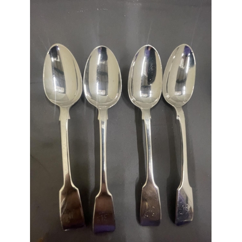 24 - A SET OF EIGHT HALLMARKED LONDON TEA SPOONS GROSS WEIGHT 168 GRAMS