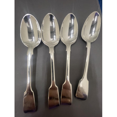 24 - A SET OF EIGHT HALLMARKED LONDON TEA SPOONS GROSS WEIGHT 168 GRAMS