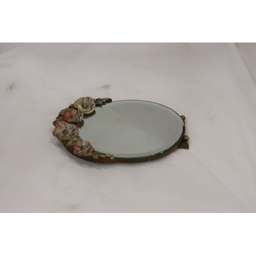 245 - A VINTAGE BARBOLA MIRROR, 18CM X 28CM