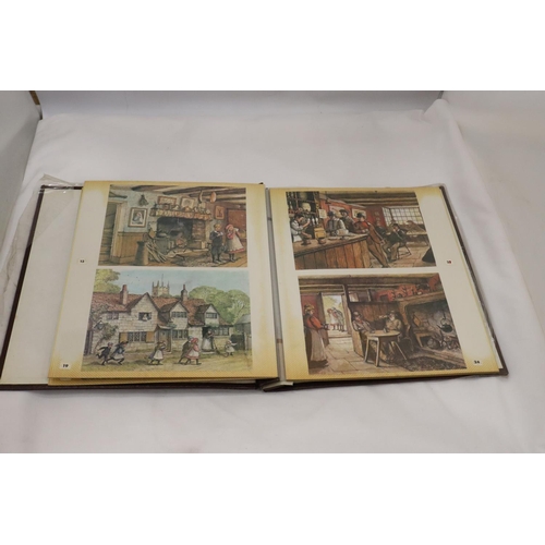 246 - AN ALBUM CONTAINING A COLLECTION OF VINATAGE STYLE POSTCARDS DEPICTING VICTORIAN LIFE