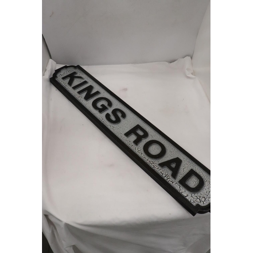 267 - A 'KINGS ROAD' SIGN, 78CM X 14CM