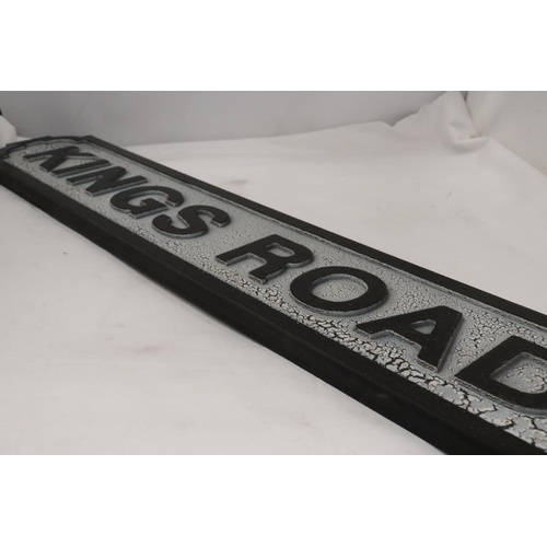 267 - A 'KINGS ROAD' SIGN, 78CM X 14CM