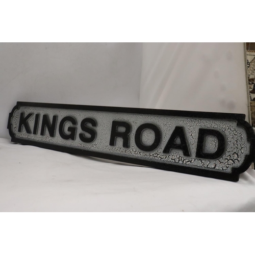 267 - A 'KINGS ROAD' SIGN, 78CM X 14CM