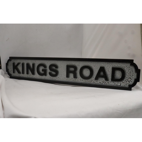 267 - A 'KINGS ROAD' SIGN, 78CM X 14CM