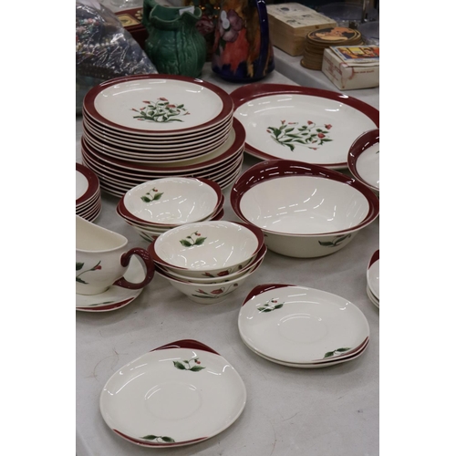 283 - A QUANTITY OF WEDGWOOD 'MAYFIELD DINNER WARE TO INCLUDE VARIOUS SIZES OF PLATES, SERVING BOWLS, DESS... 