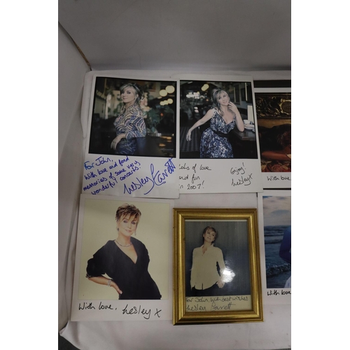 297 - A COLLECTION OF LESLEY GARRETT SIGNED PHOTOS, ONE FRAMED