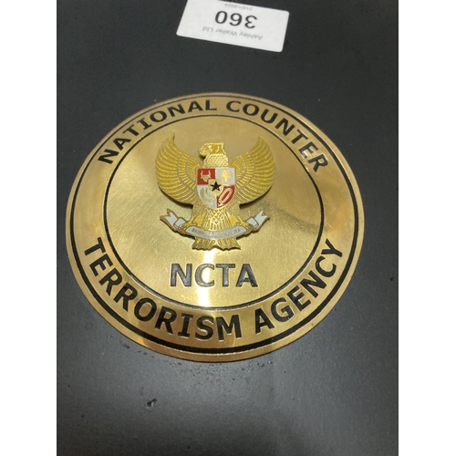 360 - A CASED REPUBLIC OF INDONESIA COUNTER TERRORISM AGENCY AWARD