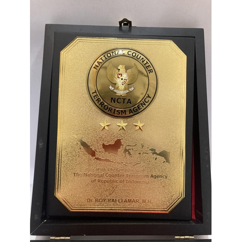 361 - A CASED REPUBLIC OF INDONESIA COUNTER TERRORISM AGENCY AWARD