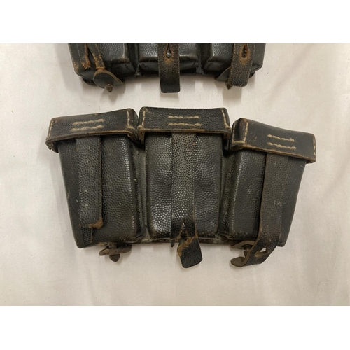 364 - TWO WW11 GERMAN POUCHES