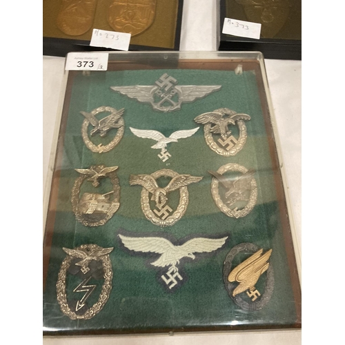 373 - A COLLECTION OF GERMAN BADGES