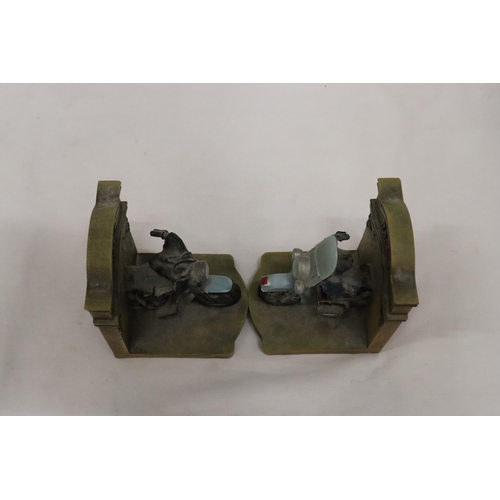 479 - A APOR OF BOOKENDS FROM THE INDIA MOTORCYCLE COMPANY