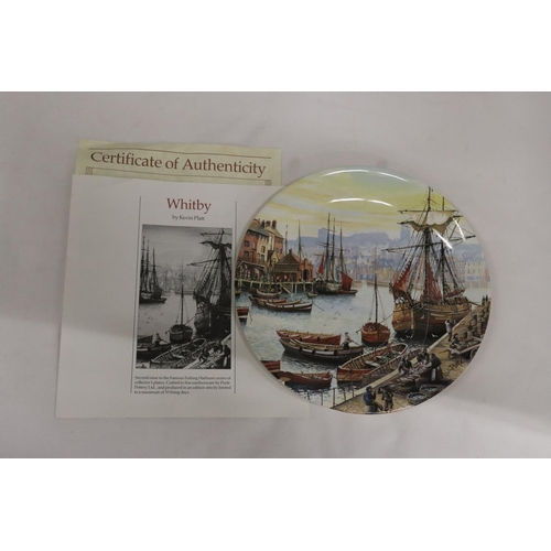 480 - FOUR POOLE POTTERY LIMITED EDITION 'FAMOUS FISHING HARBOURS' CABINET PLATES