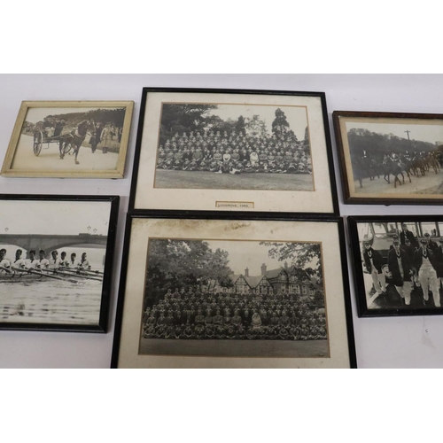 485 - SIX FRAMED PICTURES OF SPORTING/ ROWING/HORSE RELATED PRINTS