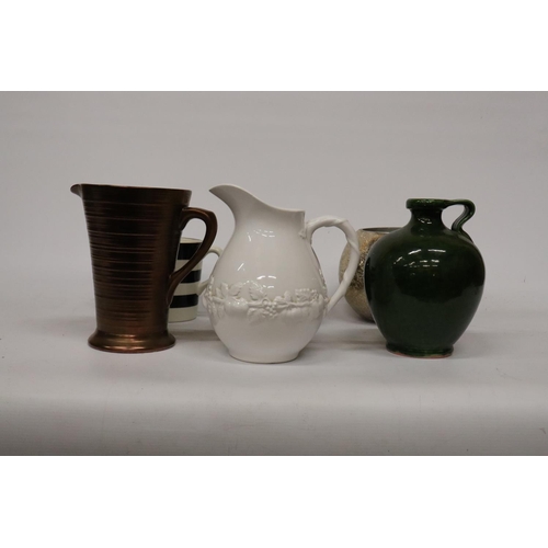 488 - A QUATITY OF LARGE CERAMICS TO INCLUDE JUGS AND VASES