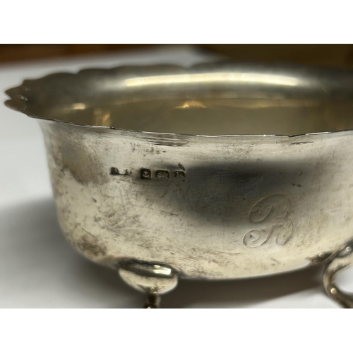 57 - A HALLMARKED BIRMINGHAM SILVER SUGAR BOWL WEIGHT 84.30 GRAMS