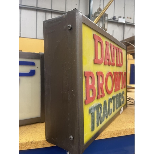 91 - A DAVID BROWN TRACTORS ILLUMINATED LIGHT BOX SIGN