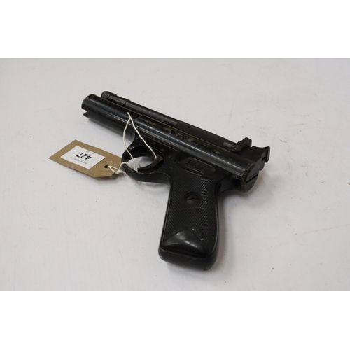 427 - A WEBLEY PREMIER .22 CALIBRE AIR PISTOL, 16.5CM BARREL, SERIAL NUMBER 124 A/F