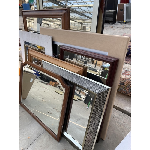 2199 - AN ASSORTMENT OF VARIOUS FRAMED MIRRORS