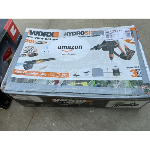 2206 - A WORX BATTERY POWERED HYDROSTICK PRESSURE WASHER