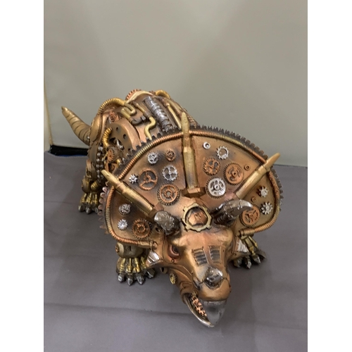 49 - A STEAM PUNK TRICERATOPS FIGURE