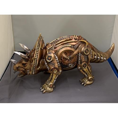 49 - A STEAM PUNK TRICERATOPS FIGURE