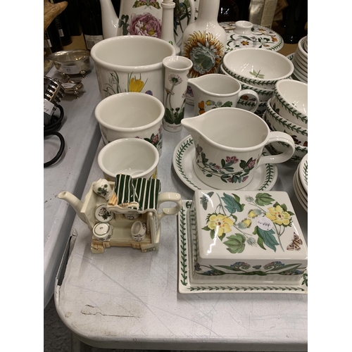 53 - A LARGE QUANTITY OF PORTMEIRION CERAMICS TO INCLUDE COFFEE POT, LARGE JUGS, LIDDED CASSEROLE DISH, P... 