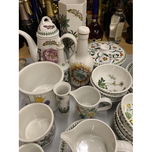 53 - A LARGE QUANTITY OF PORTMEIRION CERAMICS TO INCLUDE COFFEE POT, LARGE JUGS, LIDDED CASSEROLE DISH, P... 