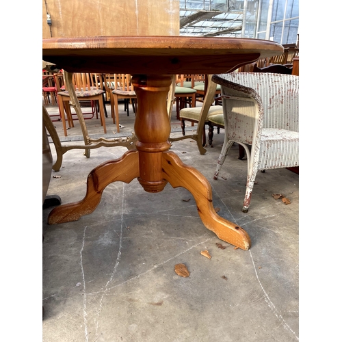 2711 - A PINE TRIPOD DINING TABLE 41