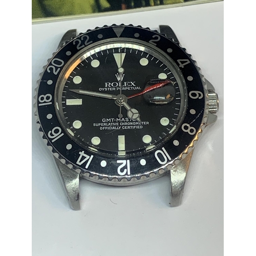 510A - A RARE VINTAGE ROLEX GMT MASTER WITH POINTED CROWN GUARDS REF 1675 WITH EXTRAS TO INCLUDE A ROLEX SE... 