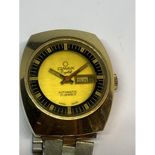 668A - AN OMAX DIVERS AUTOMATIC WRIST WATCH WITH DAY DATE