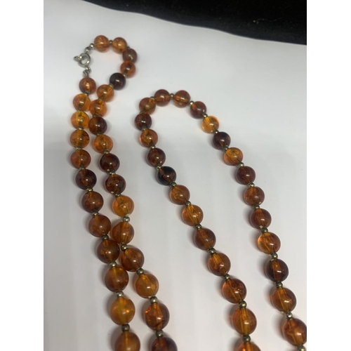 681 - AN AMBER NECKLACE