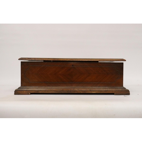 68 - A LATE 19TH CENTURY ROSEWOOD CASED MUSIC BOX WITH TEN AIRS - 66CM (W), 33CM (D), 21CM (H) - SPRING A... 