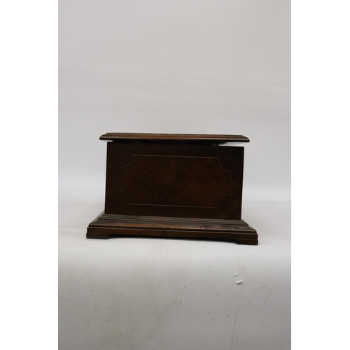 68 - A LATE 19TH CENTURY ROSEWOOD CASED MUSIC BOX WITH TEN AIRS - 66CM (W), 33CM (D), 21CM (H) - SPRING A... 