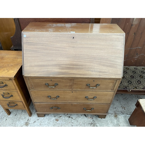 3145 - AN EDWARDIAN MAHOGANY BUREAU, 36