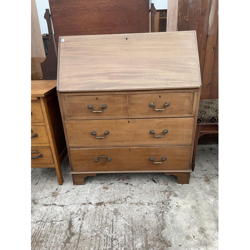 3145 - AN EDWARDIAN MAHOGANY BUREAU, 36