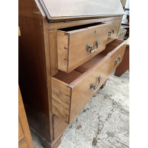 3145 - AN EDWARDIAN MAHOGANY BUREAU, 36