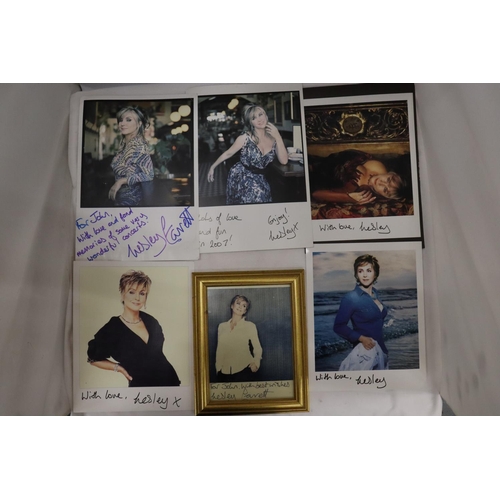 297 - A COLLECTION OF LESLEY GARRETT SIGNED PHOTOS, ONE FRAMED