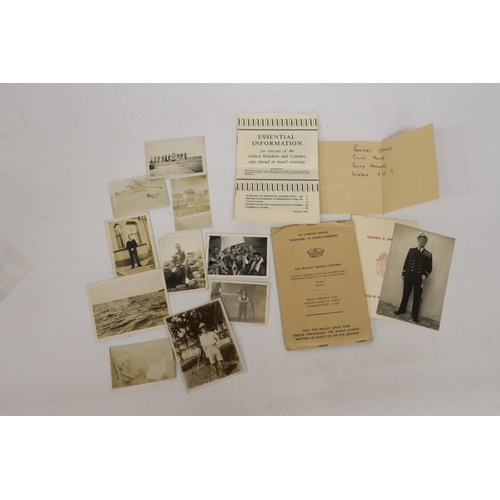 399 - AN AIR CHARTER SERVICE WALLET, COLLECTION OF MILITARY BLACK AND WHITE PHOTOS