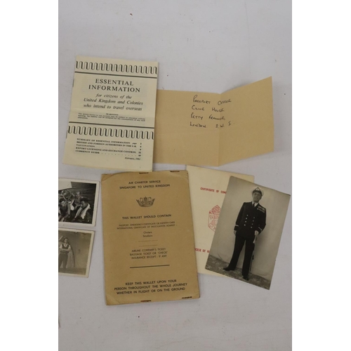 399 - AN AIR CHARTER SERVICE WALLET, COLLECTION OF MILITARY BLACK AND WHITE PHOTOS