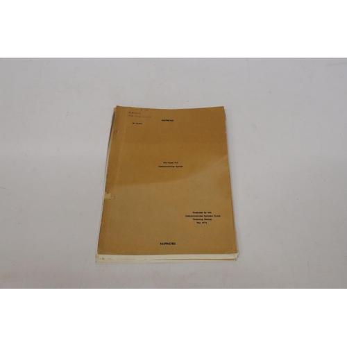 435 - A COLLECTION OF PAPERS RELATING TO H.M.S. COLLINGWOODS RESTRICTED COMMUNICATIONS SYSTEM