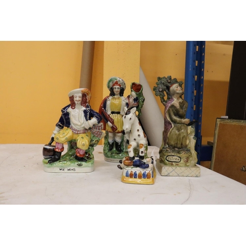 457 - FOUR STAFFORDSHIRE FIGURES