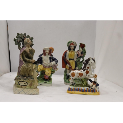 457 - FOUR STAFFORDSHIRE FIGURES