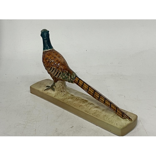 709 - A BESWICK PHEASANT ON CERAMIC BASE NO. 1774