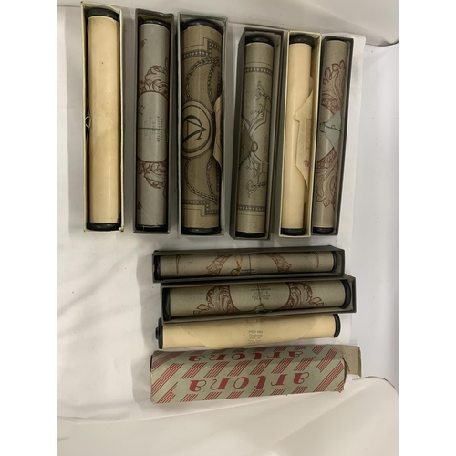 764 - A COLLECTION OF VINTAGE PIANOLA MUSIC ROLLS - 21 IN TOTAL