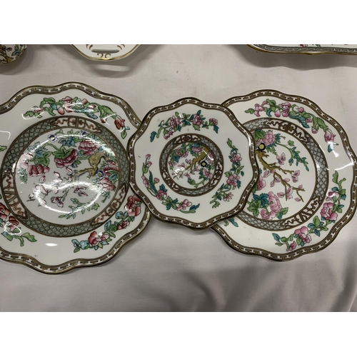 769 - SEVEN PIECES OF COALPORT 'INDIAN TREE' DESIGN TO INCLUDE PLATES, A CUP AND CREAM JUG