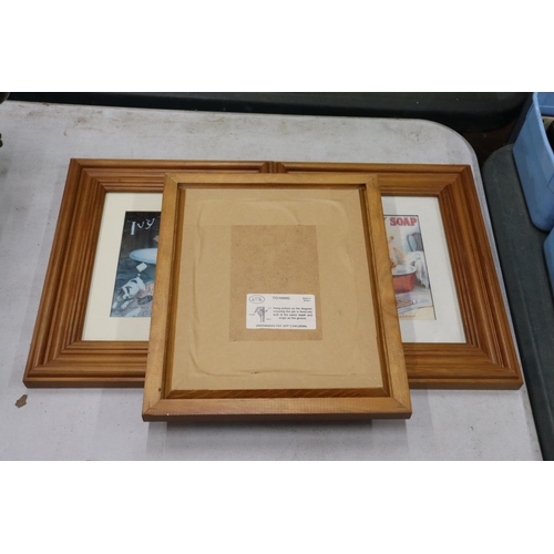 826 - SIX FRAMED ADVERTISING PRINTS TO INCLUDE PEARS' AND LIFEBUOY SOAP, 23CM X 28CM