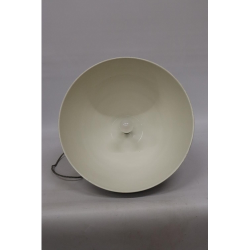 844 - A RETRO STYLE LIBRA INDUSTRIAL GREY ENAMEL LIGHT FITTING