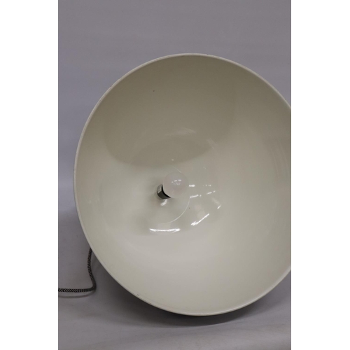 844 - A RETRO STYLE LIBRA INDUSTRIAL GREY ENAMEL LIGHT FITTING