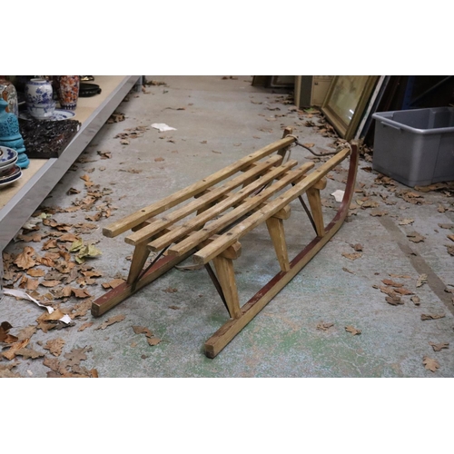 849 - A VINTAGE WOODEN SLEDGE